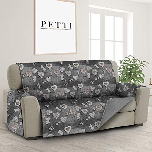 PETTI Artigiani Italiani - 3-Sitzer-Sofabezug, Sofabezug, Sofabezug, Double Face, schmutzabweisend, Farbe Schmetterlinge, 100% Made in Italy von PETTI Artigiani Italiani