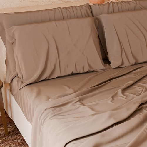 PETTI Artigiani Italiani - 4-teiliges Bettwäsche-Set für Doppelbett, weich und atmungsaktiv, Bettwäsche-Set mit Oberlaken, Spannbettlaken mit elastischen Ecken und 2 Kissenbezügen von PETTI Artigiani Italiani