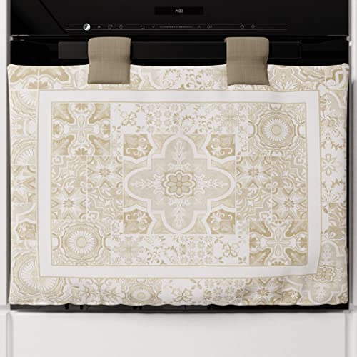 PETTI Artigiani Italiani - Backofenabdeckung, Backofenabdeckung für Küche, Backofenabdeckung, moderner Digitaldruck, Vietri Taupe, 100% Made in Italy von PETTI Artigiani Italiani