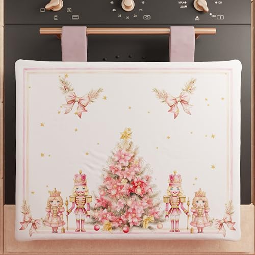Petti Artigiani Italiani - Backofenabdeckung Weihnachten, Backofenabdeckung für Weihnachten, Backofenabdeckung 40 x 50 cm, Backofenabdeckung Nussknacker Rosa, 100 % Made in Itay von PETTI Artigiani Italiani