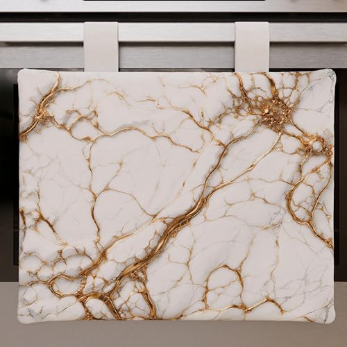PETTI Artigiani Italiani - Backofenabdeckung für Moderne Küche, Marmor-Effekt, weiß, Backofenabdeckung für Küche, 40 x 50 cm, 100% Made in Italy von PETTI Artigiani Italiani