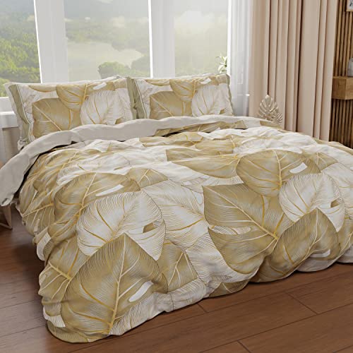 PETTI Artigiani Italiani - Bettbezug für Einzelbett, Bettbezug, Bettbezug und Kissenbezüge, Bettbezug, 100% Made in Italy, Tropical Tortora O von PETTI Artigiani Italiani