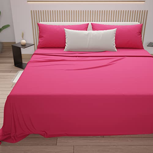 PETTI Artigiani Italiani Bettwäsche Set, Baumwolle, Fuchsia, 120x200 von PETTI Artigiani Italiani