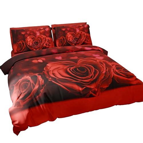PETTI Artigiani Italiani - Bettwäsche-Set für Einzelbett, 200 x 135 cm (1 Kissenbezug 80 x 80 cm im Lieferumfang enthalten), Bettbezug aus Mikrofaser mit Passion-Digitaldruck, hergestellt in Italien von PETTI Artigiani Italiani