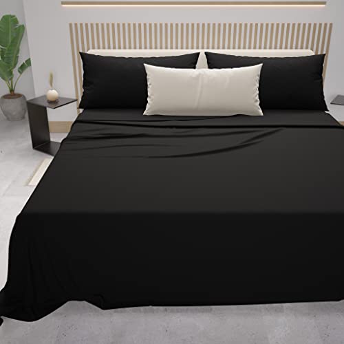 PETTI Artigiani Italiani - Bettwäsche für Doppelbett, Bettwäsche-Set für Doppelbett, Spannbettlaken mit Ecken, Bettlaken und Kissenbezügen, 100% Made in Italy von PETTI Artigiani Italiani