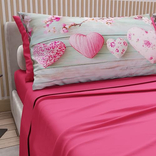 PETTI Artigiani Italiani - Bettwäsche aus Baumwolle mit Kissenbezügen mit Digitaldruck, Bettlaken für französisches Bett, Bettwäsche-Set Muster 346 Fuchsia, 100% Made in Italy PETTI Artigiani Italiani - Bettwäsche aus Baumwolle mit Kissenbezügen mit Digitaldruck, Bettlaken für französisches Bett, Bettwäsche-Set Muster 346 Fuchsia, 100% Made in Italy von PETTI Artigiani Italiani