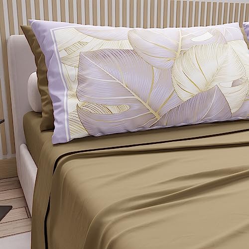 PETTI Artigiani Italiani - Bettwäsche aus Baumwolle mit Kissenbezügen mit Digitaldruck, französisches Bett, Betttuch und Spannbettlaken mit Ecken, Taupe, 100% Made in Italy PETTI Artigiani Italiani - Bettwäsche aus Baumwolle mit Kissenbezügen mit Digitaldruck, französisches Bett, Betttuch und Spannbettlaken mit Ecken, Taupe, 100% Made in Italy von PETTI Artigiani Italiani