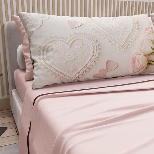 PETTI Artigiani Italiani - Bettwäsche für Doppelbett, Baumwolle mit Kissenbezügen mit Digitaldruck, komplettes Bettlaken für Doppelbett Muster 319 Helles Puder, 100% Made in Italy PETTI Artigiani Italiani - Bettwäsche für Doppelbett, Baumwolle mit Kissenbezügen mit Digitaldruck, komplettes Bettlaken für Doppelbett Muster 319 Helles Puder, 100% Made in Italy von PETTI Artigiani Italiani