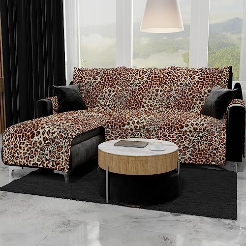 PETTI Artigiani Italiani - Ecksofa, Sofabezug mit Halbinsel, Sofabezug für 3-Sitzer mit Insel Links, Sofabezug mit Chaiselongue, gepunktet, 100% Made in Italy von PETTI Artigiani Italiani