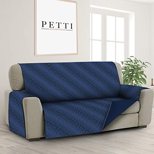 PETTI Artigiani Italiani - Ecksofa, Sofabezug mit Halbinsel rechts und Links, Sofabezug mit Halbinsel, 3-Sitzer-Sofabezug für Halbinsel Links Blumen 17 03, 100% Made in Italy von PETTI Artigiani Italiani