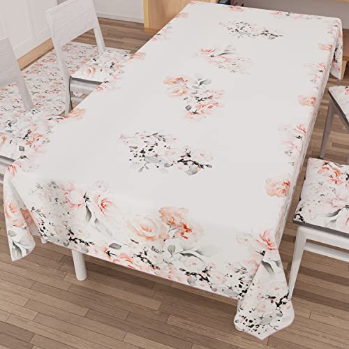 PETTI Artigiani Italiani - Tischdecke, schmutzabweisend, rechteckig, für Küchentisch, Blumenmuster, 17 x 12 Sitzer (140 x 240 cm), 100% Made in Italy von PETTI Artigiani Italiani