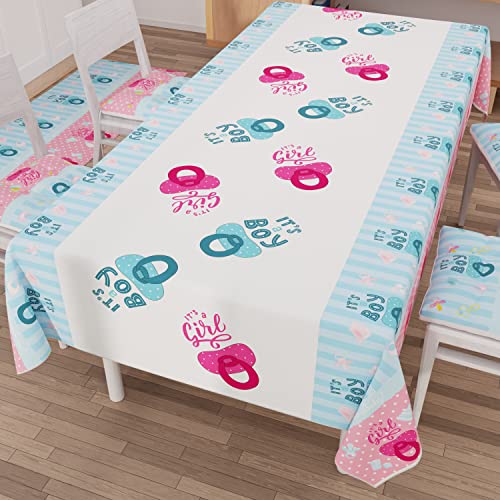 PETTI Artigiani Italiani - Tischdecke, schmutzabweisend, rechteckig, für Partys und Babys, Küchentisch, Design: Party, 04 x 6 Sitzer (140 x 180 cm), 100% Made in Italy von PETTI Artigiani Italiani