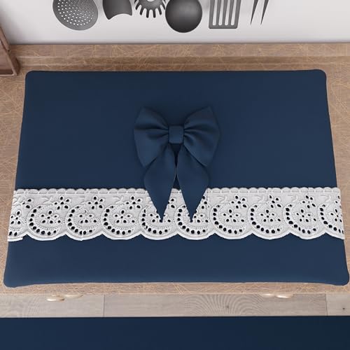 PETTI Artigiani Italiani - Elegante Herdabdeckung im Shabby-Chic-Stil, Einfarbig, Mit Rüschen aus Spitze Mit Fransen und Schleifen, Aus Baumwolle PETTI Artigiani Italiani - Elegante Herdabdeckung im Shabby-Chic-Stil, Einfarbig, Mit Rüschen aus Spitze Mit Fransen und Schleifen, Aus Baumwolle von PETTI Artigiani Italiani