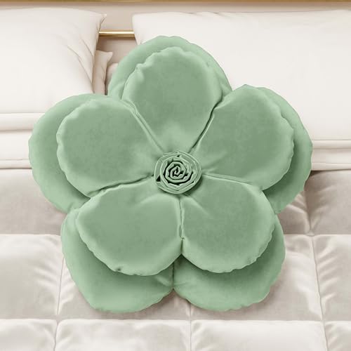 PETTI Artigiani Italiani - Kissen aus Samt in Blumenform mit Füllung, Kissenbezug für Schlafzimmer, Dekokissen Salbei - Durchmesser 50 cm, 1 Stück PETTI Artigiani Italiani - Kissen aus Samt in Blumenform mit Füllung, Kissenbezug für Schlafzimmer, Dekokissen Salbei - Durchmesser 50 cm, 1 Stück von PETTI Artigiani Italiani
