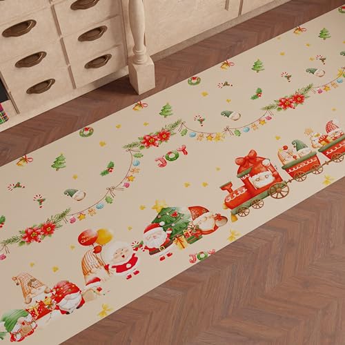 PETTI Artigiani Italiani - Küchenteppich für Weihnachten, Läufer, Küche, Weihnachtsteppich, rutschfest und waschbar, Teppich für Weihnachten, 52 x 100 cm, hergestellt in Italien von PETTI Artigiani Italiani