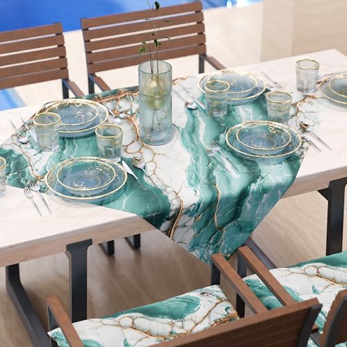 PETTI Artigiani Italiani - Moderne Mitteldecke mit hellblauem Marmoreffekt, Mitteldecke für die Küche, 90 x 90 cm, 100% Made in Italy von PETTI Artigiani Italiani