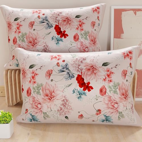 PETTI Artigiani Italiani - Paar Kissenbezüge 80 x 40 cm aus Mikrofaser, Dekokissen für Schlafzimmer, Sofa, Wohnzimmer, Set mit 2 Kissenbezügen, Blumenmuster 19 Puder, 100% Made in Italy PETTI Artigiani Italiani - Paar Kissenbezüge 80 x 40 cm aus Mikrofaser, Dekokissen für Schlafzimmer, Sofa, Wohnzimmer, Set mit 2 Kissenbezügen, Blumenmuster 19 Puder, 100% Made in Italy von PETTI Artigiani Italiani