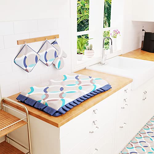 PETTI Artigiani Italiani Paar Topflappen, Blauer Kreis, 2pz Presine Cucina von PETTI Artigiani Italiani