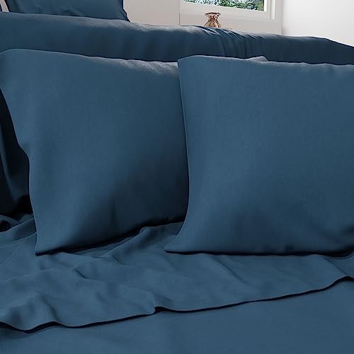 PETTI Artigiani Italiani - Perkal-Bettwäsche, Bettlaken für Doppelbett, Baumwolle, Perkal, Bettwäsche-Set für Doppelbett, Blumarino 100% Made in Italy von PETTI Artigiani Italiani