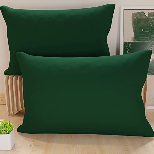 PETTI Artigiani Italiani - Set mit 2 Kissenbezügen, 145 x 40 cm, einfarbig, smaragdgrün, Kissenbezug 100% Mikrofaser, hypoallergen, hergestellt in Italien PETTI Artigiani Italiani - Set mit 2 Kissenbezügen, 145 x 40 cm, einfarbig, smaragdgrün, Kissenbezug 100% Mikrofaser, hypoallergen, hergestellt in Italien von PETTI Artigiani Italiani