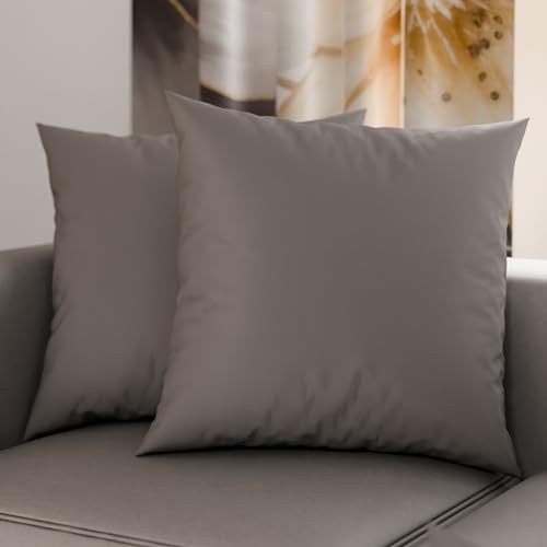 PETTI Artigiani Italiani - Set mit 2 Kissenbezügen, für Betten, 45 x 45 cm, einfarbig, dunkelgrau, Kopfkissenbezug, 100% Mikrofaser, hypoallergen, hergestellt in Italien PETTI Artigiani Italiani - Set mit 2 Kissenbezügen, für Betten, 45 x 45 cm, einfarbig, dunkelgrau, Kopfkissenbezug, 100% Mikrofaser, hypoallergen, hergestellt in Italien von PETTI Artigiani Italiani