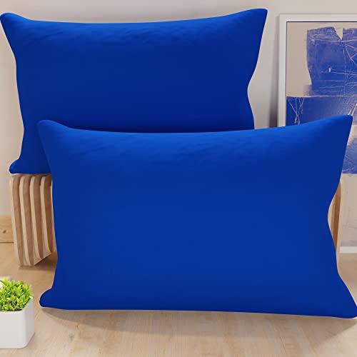 PETTI Artigiani Italiani - Set mit 2 Kissenbezügen, für Betten, 50 x 30 cm, einfarbig, Farbe Elektroblau, Kopfkissenbezug, 100% Mikrofaser, hypoallergen, hergestellt in Italien PETTI Artigiani Italiani - Set mit 2 Kissenbezügen, für Betten, 50 x 30 cm, einfarbig, Farbe Elektroblau, Kopfkissenbezug, 100% Mikrofaser, hypoallergen, hergestellt in Italien von PETTI Artigiani Italiani
