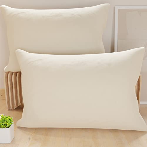PETTI Artigiani Italiani - Set mit 2 Kissenbezügen, für Betten, 70 x 40 cm, einfarbig, cremefarben, Kopfkissenbezug, 100% Mikrofaser, hypoallergen, hergestellt in Italien PETTI Artigiani Italiani - Set mit 2 Kissenbezügen, für Betten, 70 x 40 cm, einfarbig, cremefarben, Kopfkissenbezug, 100% Mikrofaser, hypoallergen, hergestellt in Italien von PETTI Artigiani Italiani