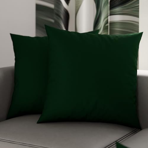 PETTI Artigiani Italiani - Set mit 2 Kissenbezügen, für Betten, 80 x 80 cm, einfarbig, smaragdgrün, Kopfkissenbezug, 100% Mikrofaser, hypoallergen, hergestellt in Italien PETTI Artigiani Italiani - Set mit 2 Kissenbezügen, für Betten, 80 x 80 cm, einfarbig, smaragdgrün, Kopfkissenbezug, 100% Mikrofaser, hypoallergen, hergestellt in Italien von PETTI Artigiani Italiani