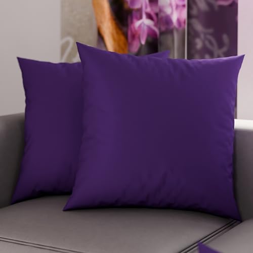 PETTI Artigiani Italiani - Set mit 2 Kissenbezügen, für Betten, 80 x 80 cm, einfarbig, violett, Kopfkissenbezug, 100% Mikrofaser, hypoallergen, hergestellt in Italien PETTI Artigiani Italiani - Set mit 2 Kissenbezügen, für Betten, 80 x 80 cm, einfarbig, violett, Kopfkissenbezug, 100% Mikrofaser, hypoallergen, hergestellt in Italien von PETTI Artigiani Italiani