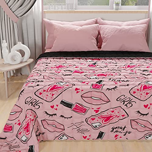 PETTI Artigiani Italiani - Sommer-Tagesdecke für Einzelbett, 170 x 260 cm, 100 g/m², doppelseitig, für Einzelbett, leichte Steppdecke, rosa Lipstick, 100% Made in Italy PETTI Artigiani Italiani - Sommer-Tagesdecke für Einzelbett, 170 x 260 cm, 100 g/m², doppelseitig, für Einzelbett, leichte Steppdecke, rosa Lipstick, 100% Made in Italy von PETTI Artigiani Italiani