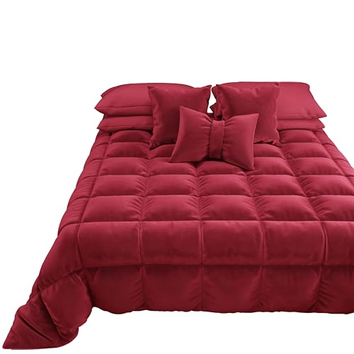 PETTI Artigiani Italiani - Steppdecke aus weichem und warmem Samt 350 g/m², Doppelbettdecke, wendbar, Doppelbettdecke: 260 x 270 cm, Bordeaux, 100% Made in Italy PETTI Artigiani Italiani - Steppdecke aus weichem und warmem Samt 350 g/m², Doppelbettdecke, wendbar, Doppelbettdecke: 260 x 270 cm, Bordeaux, 100% Made in Italy von PETTI Artigiani Italiani