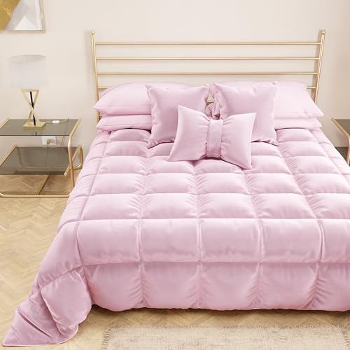 PETTI Artigiani Italiani - Steppdecke aus weichem und warmem Samt 350 g/m², Doppelbettdecke, wendbar, Steppdecke für Doppelbett: 260 x 270 cm, Rosa, 100% Made in Italy PETTI Artigiani Italiani - Steppdecke aus weichem und warmem Samt 350 g/m², Doppelbettdecke, wendbar, Steppdecke für Doppelbett: 260 x 270 cm, Rosa, 100% Made in Italy von PETTI Artigiani Italiani