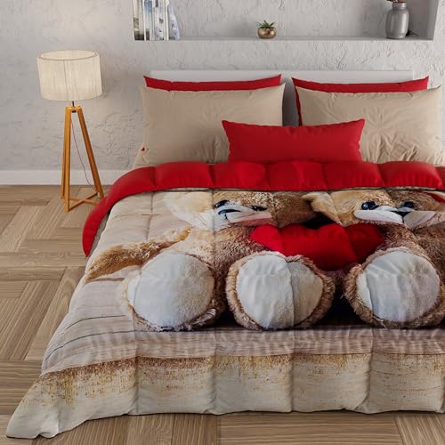 PETTI Artigiani Italiani Steppdecke für Doppelbett, 100% Made in Italy, Dolcezza von PETTI Artigiani Italiani