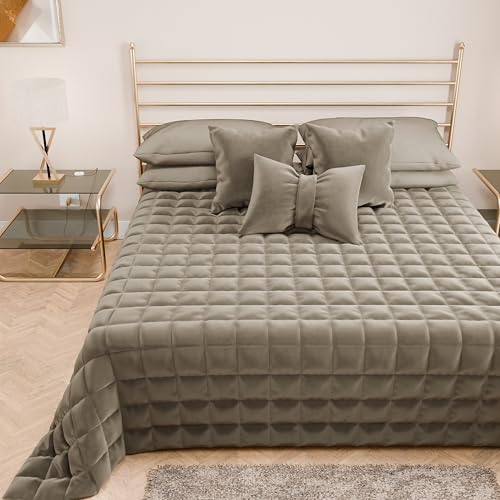 PETTI Artigiani Italiani - Steppdecke für Doppelbett aus weichem und warmem Samt, Frühlings- und Herbst-Steppdecke für Doppelbett, Schlamm, 100% Made in Italy PETTI Artigiani Italiani - Steppdecke für Doppelbett aus weichem und warmem Samt, Frühlings- und Herbst-Steppdecke für Doppelbett, Schlamm, 100% Made in Italy von PETTI Artigiani Italiani