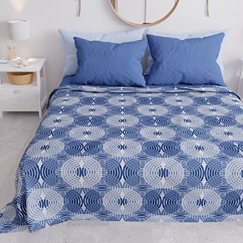 PETTI Artigiani Italiani - Tagesdecke für Doppelbett für Frühling und Sommer, leichte Decke für Doppelbett, Bettdecke, Kreis 100% Made in Italy von PETTI Artigiani Italiani