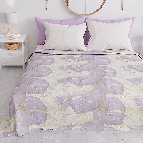 PETTI Artigiani Italiani - Tagesdecke für Einzelbett, Frühling und Sommer, leichte Einzelbettdecke, Bettwäsche, Tropical Lila, 100% Made in Italy PETTI Artigiani Italiani - Tagesdecke für Einzelbett, Frühling und Sommer, leichte Einzelbettdecke, Bettwäsche, Tropical Lila, 100% Made in Italy von PETTI Artigiani Italiani