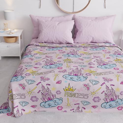 PETTI Artigiani Italiani - Tagesdecke für Einzelbett für Jungen und Mädchen, Frühling und Sommer, 165 x 260 cm, 100% Made in Italy PETTI Artigiani Italiani - Tagesdecke für Einzelbett für Jungen und Mädchen, Frühling und Sommer, 165 x 260 cm, 100% Made in Italy von PETTI Artigiani Italiani