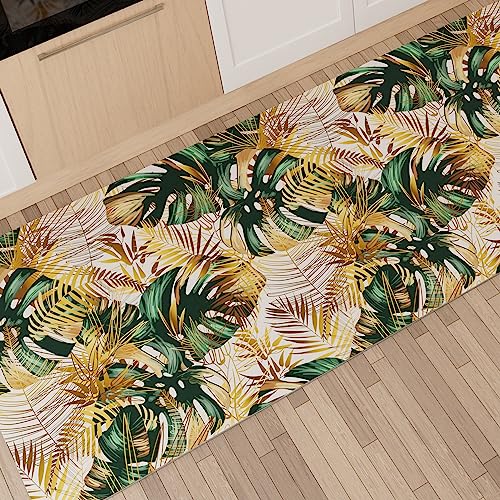 PETTI Artigiani Italiani - Teppich für Küche, rutschfest und waschbar, 52 x 380 cm, tropisches Design 04, 100% Made in Italy von PETTI Artigiani Italiani