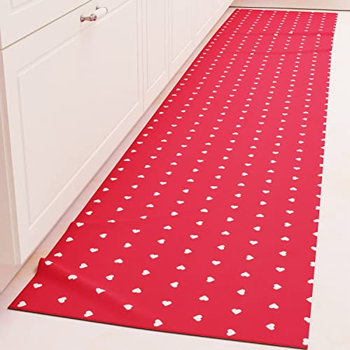 PETTI Artigiani Italiani - Teppich für Küche, rutschfest, waschbar, 52 x 140 cm, Design Herz Rot 100% Made in Italy von PETTI Artigiani Italiani