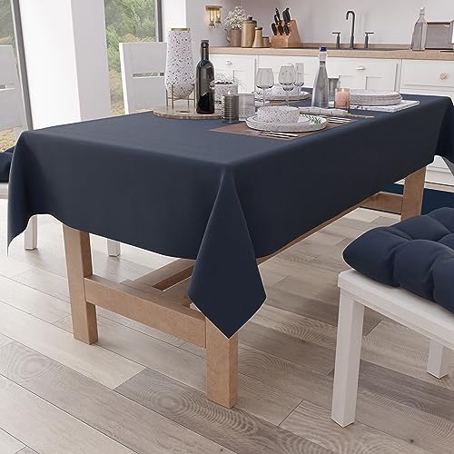 PETTI Artigiani Italiani - Tischdecke, Tischdecke, Tischdecke für die Küche aus Baumwolle, einfarbig, Blau X24 Plätze (140 x 450 cm), 100% Made in Italy von PETTI Artigiani Italiani