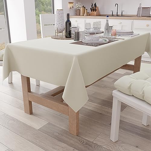 PETTI Artigiani Italiani - Rechteckige Tischdecke, Elegante Tischdecke, einfarbige Baumwolltischdecke, Küchentischdecke, Sandtischdecke X12 (140 x 240 cm), 100% Made in Italy von PETTI Artigiani Italiani