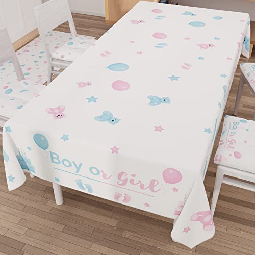 PETTI Artigiani Italiani - Tischdecke, schmutzabweisend, rechteckig, für Baby Shower Küchentisch, Partydesign, 05 x 12 Sitzplätze (140 x 240 cm), 100% Made in Italy von PETTI Artigiani Italiani
