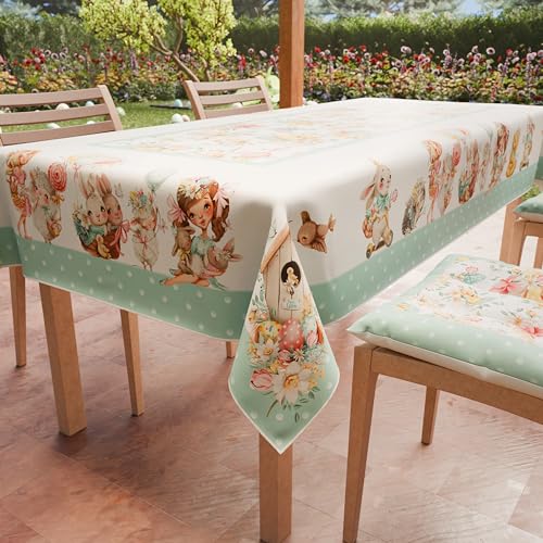 PETTI Artigiani Italiani - Tischdecke Ostern schmutzabweisend rechteckig Tischdecke Ostern Küche Design Dolly X18 Sitze (140 x 360 cm) 100% Made in Italy von PETTI Artigiani Italiani