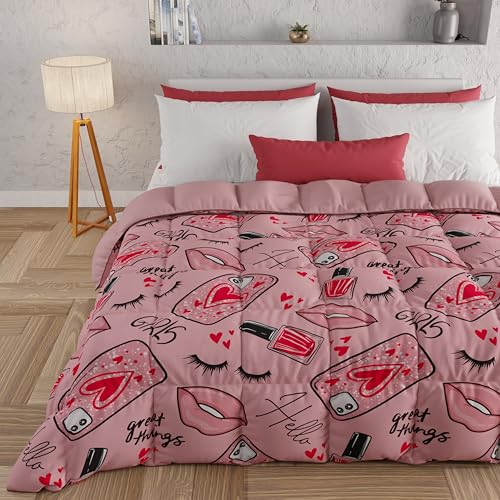 PETTI Artigiani Italiani - Winter-Steppdecke, Winter-Steppdecke, Doubleface, einfarbig und Digitaldruck, 100% antiallergische Mikrofaser, hergestellt in Italien PETTI Artigiani Italiani - Winter-Steppdecke, Winter-Steppdecke, Doubleface, einfarbig und Digitaldruck, 100% antiallergische Mikrofaser, hergestellt in Italien von PETTI Artigiani Italiani