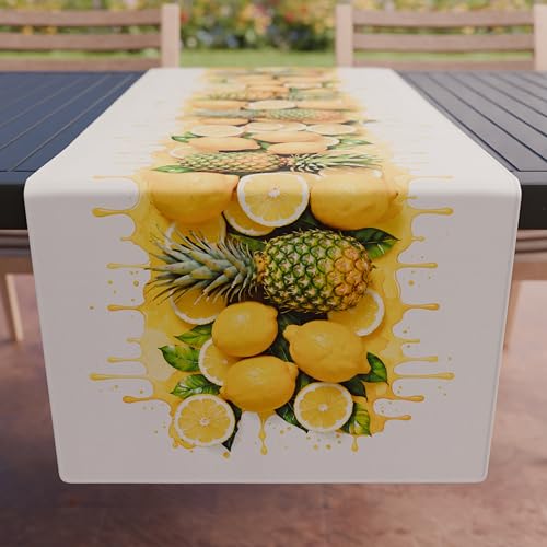 PETTI Artigiani Italiani - Zubehör für Küchentextilien, eleganter Tischläufer, 40 x 140 cm, aus Mikrofaser, Tischdecke mit Digitaldruck, Zitronen und Ananas, 100 % Made in Italy PETTI Artigiani Italiani - Zubehör für Küchentextilien, eleganter Tischläufer, 40 x 140 cm, aus Mikrofaser, Tischdecke mit Digitaldruck, Zitronen und Ananas, 100 % Made in Italy von PETTI Artigiani Italiani