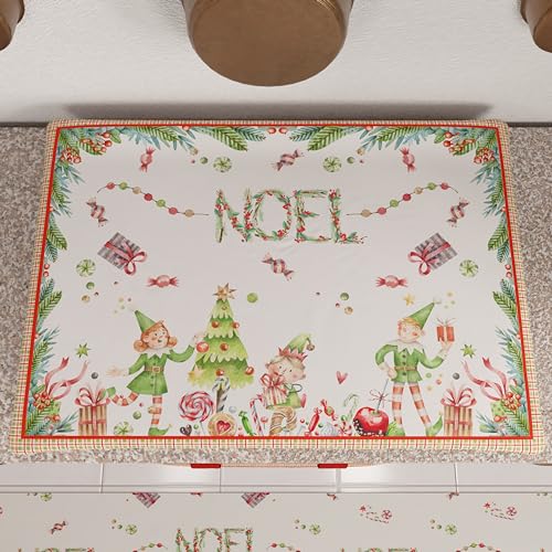 PETTI Artigiani italiani - Herdabdeckung für Weihnachten, Kochfeldabdeckung, 50 x 70 cm, Herdabdeckung Noel, 100% Made in Itay von PETTI Artigiani Italiani