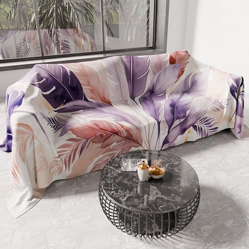 Petti Artigiani Italia – Sofaüberwurf aus Mikrofaser, 400 x 270 cm, Palmenmuster, Lila | Mehrzweck-Überwurf für Sofas, Tagesdecke und Tischdecken, waschbar Petti Artigiani Italia – Sofaüberwurf aus Mikrofaser, 400 x 270 cm, Palmenmuster, Lila | Mehrzweck-Überwurf für Sofas, Tagesdecke und Tischdecken, waschbar von PETTI Artigiani Italiani