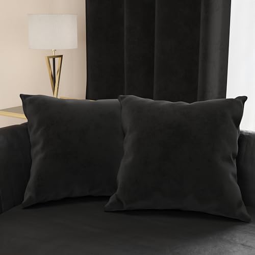 Petti Artigiani Italiani - 2 Kissen für Sofa aus Samt mit Füllung, Kissenbezüge für Schlafzimmer, Möbelkissen aus Samt mit verdecktem Reißverschluss, Schwarz, 2 Stück - 30 x 50 cm Petti Artigiani Italiani - 2 Kissen für Sofa aus Samt mit Füllung, Kissenbezüge für Schlafzimmer, Möbelkissen aus Samt mit verdecktem Reißverschluss, Schwarz, 2 Stück - 30 x 50 cm von PETTI Artigiani Italiani