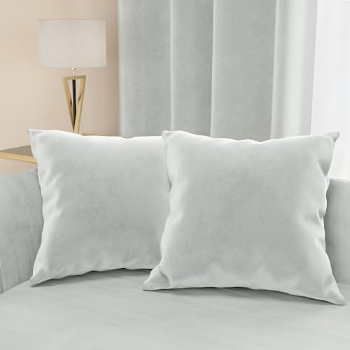 Petti Artigiani Italiani - 2 Sofakissen aus Samt mit Füllung, Kissenbezüge für Schlafzimmer, Möbelkissen aus Samt mit verdecktem Reißverschluss, Hellgrau, 2 Stück - 40 x 80 cm Petti Artigiani Italiani - 2 Sofakissen aus Samt mit Füllung, Kissenbezüge für Schlafzimmer, Möbelkissen aus Samt mit verdecktem Reißverschluss, Hellgrau, 2 Stück - 40 x 80 cm von PETTI Artigiani Italiani