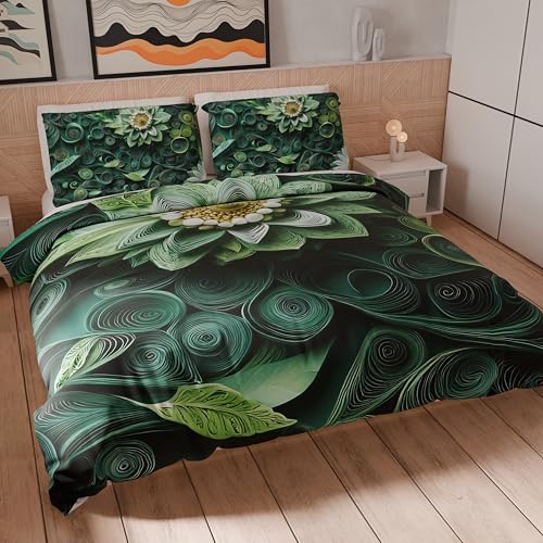 Petti Artigiani Italiani - Bettwäsche-Set für Einzelbett, 150 x 200 cm (1 Kissenbezug 50 x 80 cm im Lieferumfang enthalten), weiche Mikrofaser mit Digitaldruck mit Blumenmuster 05 22 - Made in Italy von PETTI Artigiani Italiani